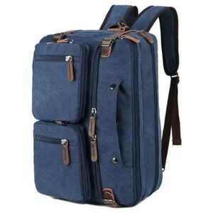 NEW Convertible Briefcase Backpack Blue